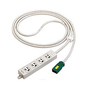 Panasonic(パナソニック) キャブタイヤケーブル付ハーネス用OAタップ(ぬけ止めタイプ 15A 125V)  グレー WFA66347HG ［3.0m /4個口 /スイッチ無］ | Panasonic