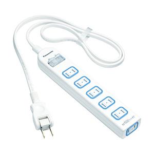 Panasonic(パナソニック) テーブルタップ 「ザ・タップX」（安全設計扉・パッキン付コンセント・6個口・1ｍ・防水スイッチ）　WHA25162WP | Panasonic