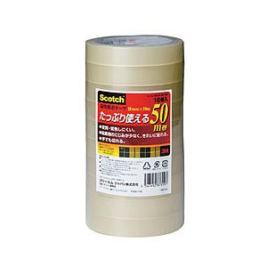 3Mジャパン 透明粘着テープ500　50m巻(巻芯径76mm) Scotch(スコッチ)  500-3-18-10P | 
