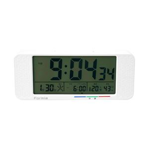 保土ヶ谷電子販売 目覚まし時計 【フォルミア】 ホワイト HT-013RC ［デジタル /電波自動受信機能有］ | 