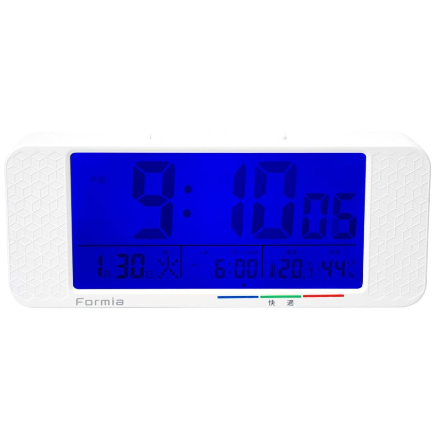 保土ヶ谷電子販売 目覚まし時計 【フォルミア】 ホワイト HT-013RC ［デジタル /電波自動受信機能有］ |  | 02