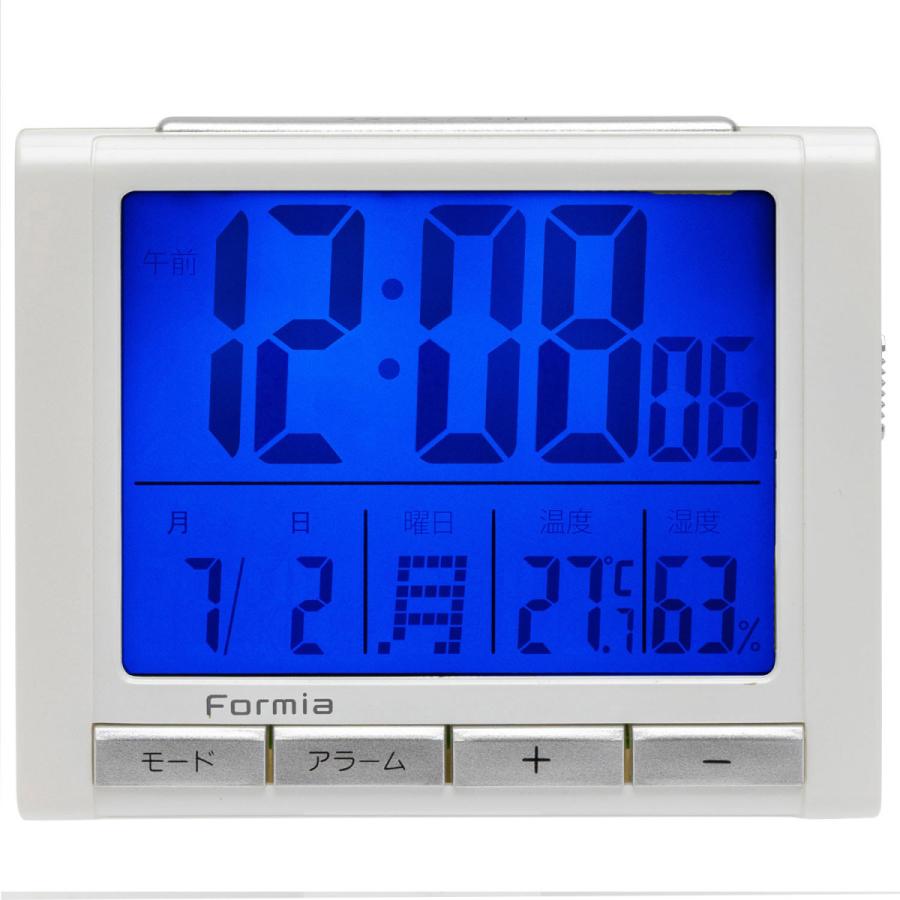 保土ヶ谷電子販売 目覚まし時計 【フォルミア】 ホワイト HT-017WH ［デジタル］ |  | 04