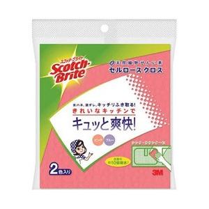 3Mジャパン 3M　スコッチ・ブライト　セルロースクロス　ピンク＆ブルー　2枚入り CCL-PB | 