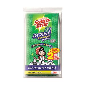 3Mジャパン 3M　スコッチ・ブライト　ハイブリッドネットスポンジ2個入り　グリーン HBNT-75G 2PM | 