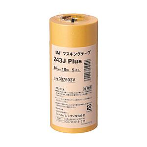 3Mジャパン 3M　マスキングテープ　243J　Plus　24mmX18m　5巻入り 243J 24 | 