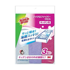 3Mジャパン スコッチ・ブライト　マイクロファイバークロス　キッチン用　3枚入り | 