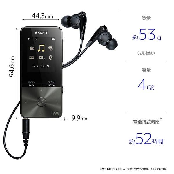 SONY(ソニー) ウォークマン WALKMAN S310シリーズ NW-S313 BC ブラック [4GB] | SONY | 03