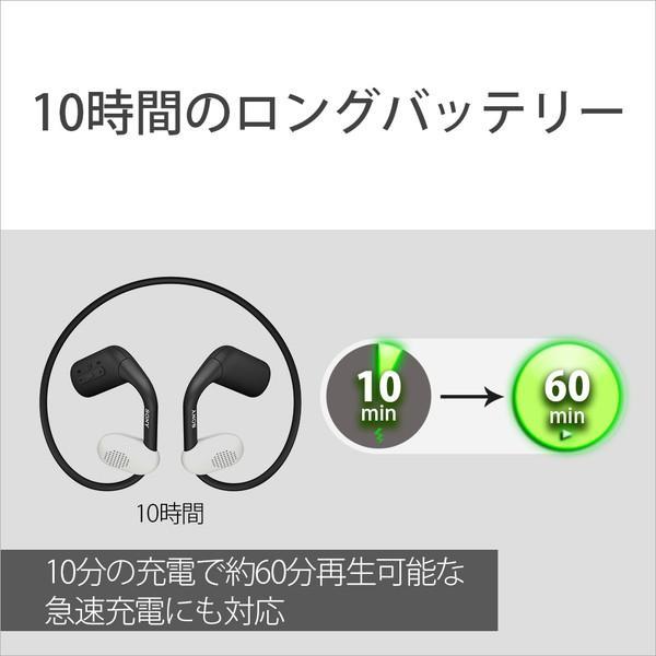 SONY(ソニー) ソニー Float Run ワイヤレスイヤホン Float Run ブラック WI-OE610BQ [リモコン・マイク対応 /防滴＆ネックバンド /Bluetooth] | SONY | 07