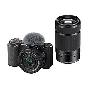 SONY(ソニー) VLOGCAM ZV-E10X ダブルズームレンズキット ミラーレス一眼カメラ  ブラック ZV-E10X BQ [代引不可] | SONY