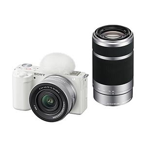 SONY(ソニー) VLOGCAM ZV-E10 ミラーレス一眼カメラ  ホワイト ZV-E10X WQ ［ズームレンズ+ズームレンズ］ [代引不可] | SONY