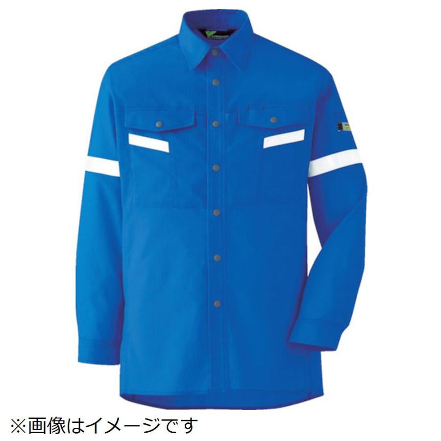 ミドリ安全 ミドリ安全　ベルデクセル帯電防止　反射材仕様　長袖シャツ　ＶＥＳ２５５３上　４Ｌ | ミドリ安全