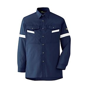 ミドリ安全 ミドリ安全　ベルデクセル帯電防止　反射材仕様　長袖シャツ　ＶＥＳ２５５７上　Ｓ