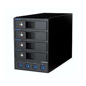 CENTURY(センチュリー) CRCH35U3IS3 HDD/SSDケース USB-A接続 裸族のカプセルホテル Ver.3 ブラック ［3.5インチ対応 /SATA /4台］ | CENTURY（電子機器）
