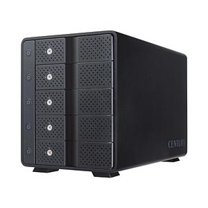CENTURY(センチュリー) CRCM535U32CIS HDDケース USB-C＋USB-A接続 裸族のカプセルマンション 5Bay V2 ブラック ［3.5インチ対応 /SATA /5台］ | CENTURY（電子機器）