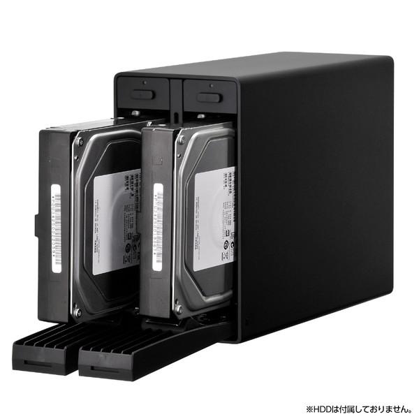 CENTURY(センチュリー) CRTS35U32C HDDケース USB-C＋USB-A接続 裸族のテラスハウス RAID USB3.2 Gen2 Type-C ブラック ［3.5インチ対応 /SATA /2台］ | CENTURY（電子機器） | 01