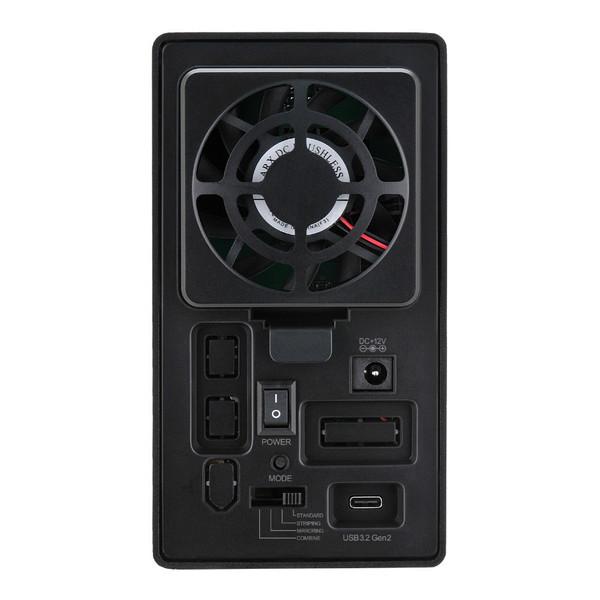 CENTURY(センチュリー) CRTS35U32C HDDケース USB-C＋USB-A接続 裸族のテラスハウス RAID USB3.2 Gen2 Type-C ブラック ［3.5インチ対応 /SATA /2台］ | CENTURY（電子機器） | 03