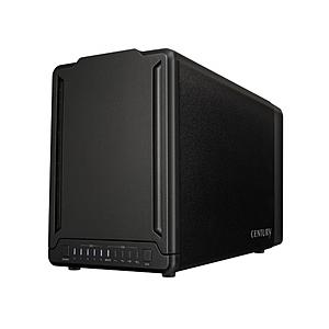 CENTURY(センチュリー) HDDケース USB-C＋USB-A接続 裸族のゲートハウス 4Bay(Mac/Windows11対応) ブラック CRGH35U10G ［3.5インチ対応 /SATA /4台］ | CENTURY（電子機器）