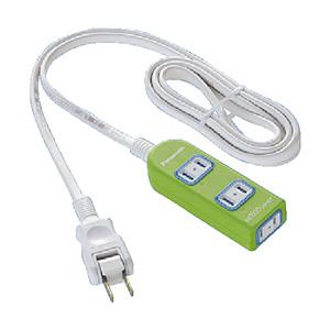 Panasonic(パナソニック) テーブルタップ 「ザ・タップX」 （3個口・2m）　WHA2523GKP グリーン | Panasonic