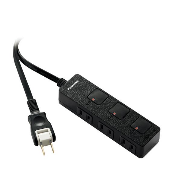 Panasonic(パナソニック) 電源タップ （2ピン式・3個口・2.0m） ザ・タップFプレミアム（ブラックレザー） WHF2323BLBP | Panasonic | 02