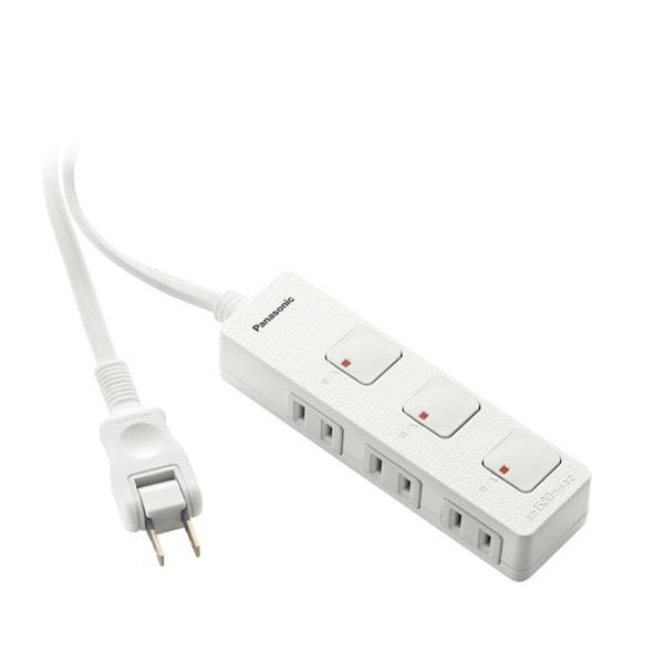 Panasonic(パナソニック) 電源タップ （2ピン式・3個口・2.0m） ザ・タップFプレミアム（ホワイトレザー） WHF2323WLWP [振込不可] | Panasonic | 02