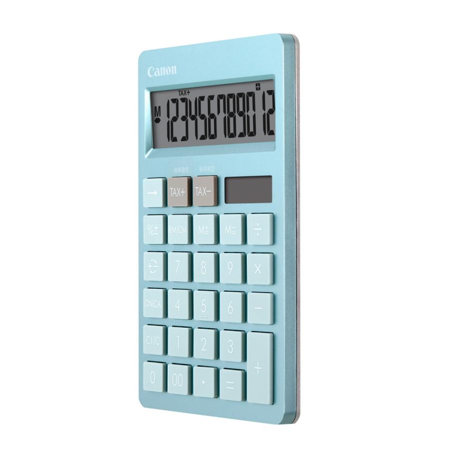Canon(キヤノン) カラフル電卓 卓上サイズ 抗菌タイプ  ブルー HS-1200TC-BL ［12桁］ | キヤノン | 02