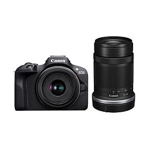 Canon(キヤノン) EOS R100 ダブルズームキット ミラーレス一眼カメラ  ブラック  ［ズームレンズ+ズームレンズ］ [振込不可] | キヤノン