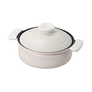 パール金属 軽量ふっ素加工IH対応土鍋風卓上鍋18cm  ホワイト HC-459 | パール金属