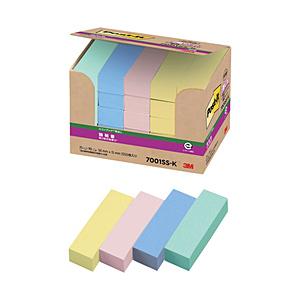 3Mジャパン ポスト・イット　強粘着　50X15mm　90枚X25パッド　4色混色 | 