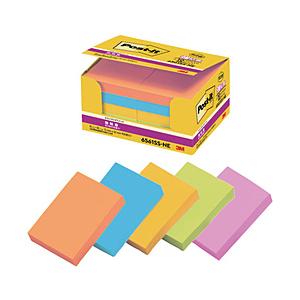 3Mジャパン ポスト・イット　強粘着　75X50mm　90枚X10パッド　5色混色 | 