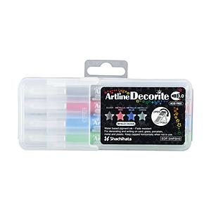 シヤチハタ 水性ペン [角芯/3mm] Artline Decorite(アートライン デコライト) 4色セット3 EDF-3/4PSH3 | シヤチハタ