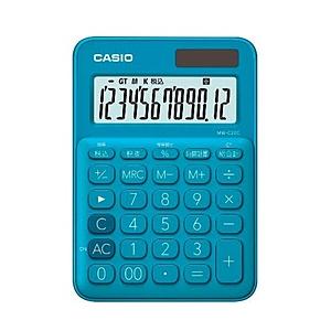 CASIO(カシオ) カラフル電卓（12桁）　MW-C20C-BU-N レイクブルー | CASIO