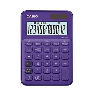 CASIO(カシオ) カラフル電卓（12桁）　MW-C20C-PL-N　パープル | CASIO