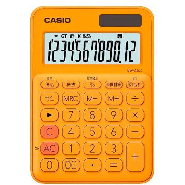 CASIO(カシオ) カラフル電卓（12桁）　MW-C20C-RG-N　オレンジ | CASIO | 01