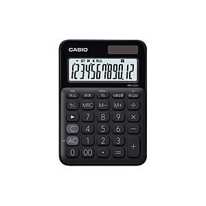 CASIO(カシオ) カラフル電卓（12桁）　MW-C20C-BK-N ブラック [振込不可] | CASIO