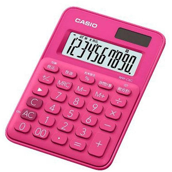 CASIO(カシオ) カラフル電卓（10桁）　MW-C8C-RD-N　ビビッドピンク | CASIO | 02