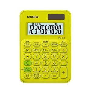 CASIO(カシオ) カラフル電卓（10桁）　MW-C8C-YG-N　ライムグリーン [振込不可] | CASIO