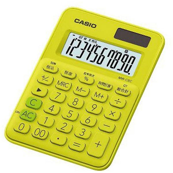 CASIO(カシオ) カラフル電卓（10桁）　MW-C8C-YG-N　ライムグリーン [振込不可] | CASIO | 02