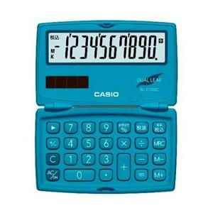CASIO(カシオ) カラフル電卓（10桁）　SL-C100C-BU-N　レイクブルー | CASIO