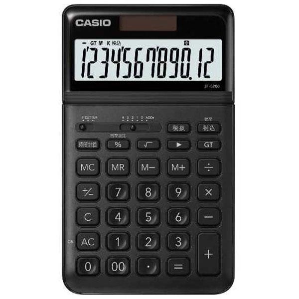 CASIO(カシオ) スタイリッシュ電卓（12桁）　JF-S200-BK-N　ブラック | CASIO | 01