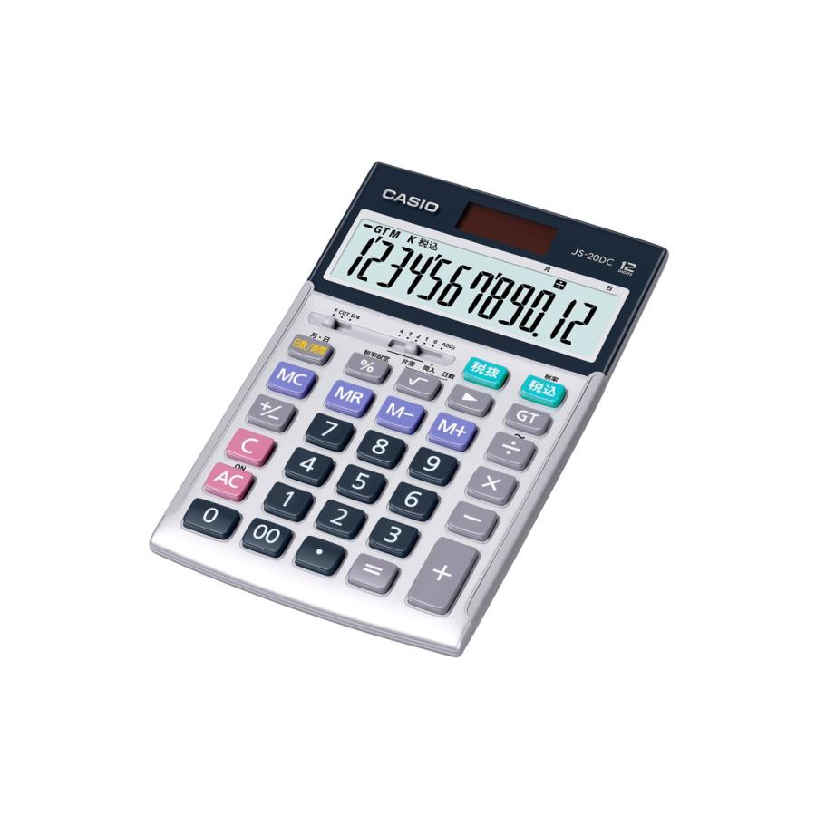 CASIO(カシオ) 本格実務電卓(日数・時間計算)   JS-20DC-N ［12桁］ | CASIO | 01