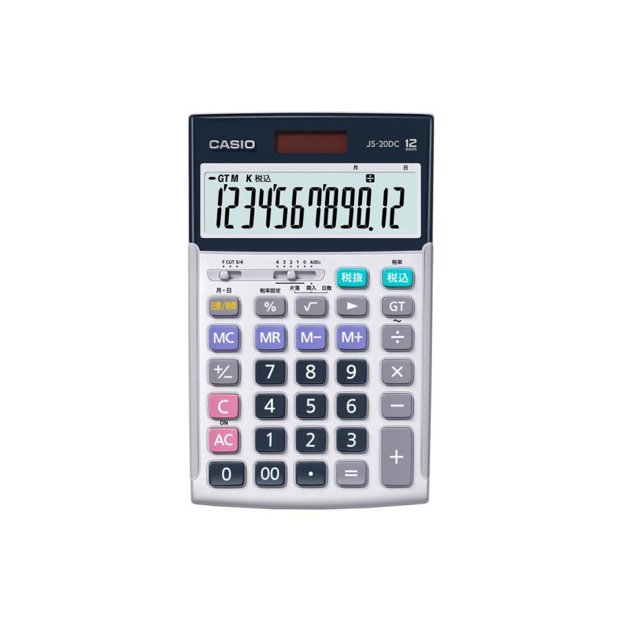 CASIO(カシオ) 本格実務電卓(日数・時間計算)   JS-20DC-N ［12桁］ | CASIO | 02