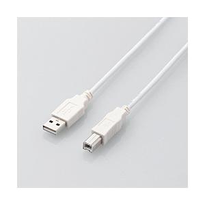 ELECOM(エレコム) USB2.0ケーブル/A-Bタイプ/ノーマル/3m/ホワイト U2C-BN30XWH 【864】 | ELECOM