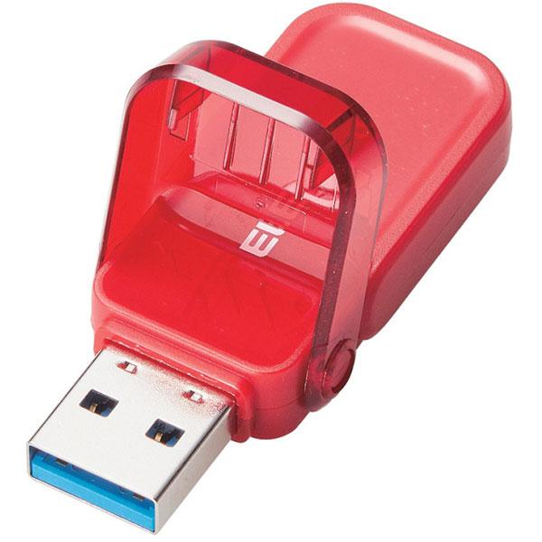 ELECOM(エレコム) USBメモリー USB3.1(Gen1)対応 フリップキャップ式 64GB レッド MF-FCU3064GRD レッド [64GB /USB3.1 /USB TypeA /キャップ式] 【864】 | ELECOM | 01