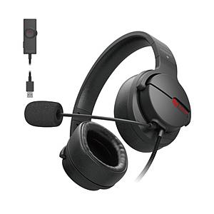 ELECOM(エレコム) ゲーミングヘッドセット/オーバーヘッド/バーチャルサラウンドアダプタ付 HS-ARMA200VBK PS5対応 | ELECOM