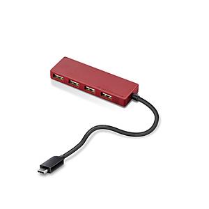 ELECOM(エレコム) U2HC-A429BXRD Type-C/Aメス4ポート/バスパワー/15cmケーブル/レッド 【864】 [振込不可] | ELECOM