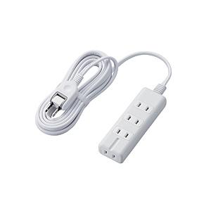 ELECOM(エレコム) タップ  ホワイト T-KM01-2430WH ［3.0m /4個口 /スイッチ無］ | ELECOM