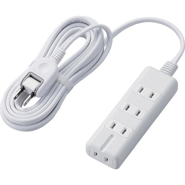 ELECOM(エレコム) タップ  ホワイト T-KM01-2430WH ［3.0m /4個口 /スイッチ無］ | ELECOM | 01