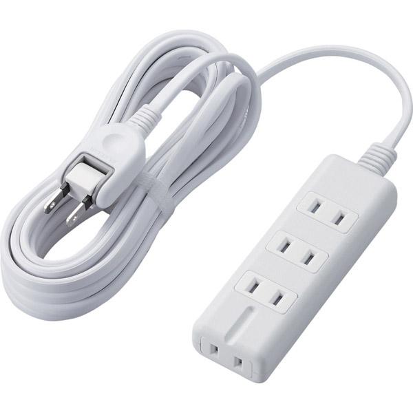 ELECOM(エレコム) タップ  ホワイト T-KM01-2450WH ［5.0m /4個口 /スイッチ無］ | ELECOM | 01