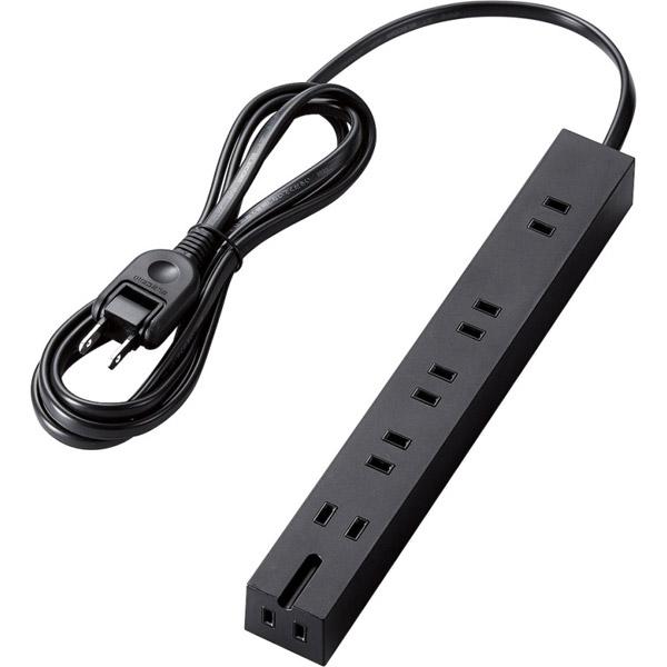 ELECOM(エレコム) タップ  ブラック T-KM01-2620BK ［2.0m /6個口 /スイッチ無］ | ELECOM | 01