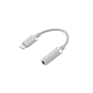 ELECOM(エレコム) Lightning-4極イヤホン端子 変換ケーブル 高耐久 ホワイト   MPA-L35S01WH 【864】 | ELECOM